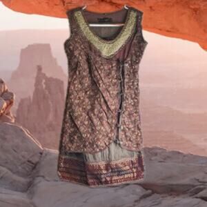 18 Fire Small NWOT, sleeveless, beautiful dress, w/beaded embellishments, Fall